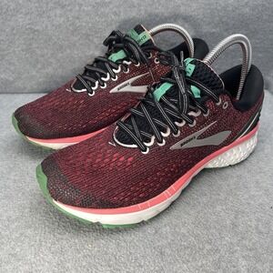 Brooks Ghost 11 Women's Running Shoes 9 Black Pink Athletic Training Sneakers